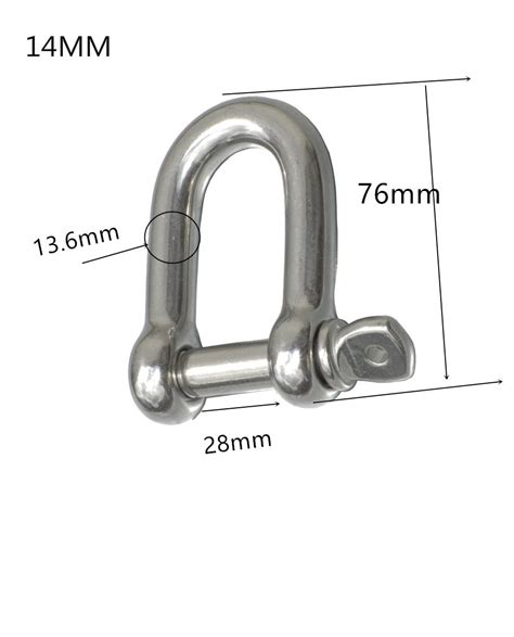 3pieces Per Lot Stainless Steel U Shape Shackles M14 With Screw Pin For Boating Anchor