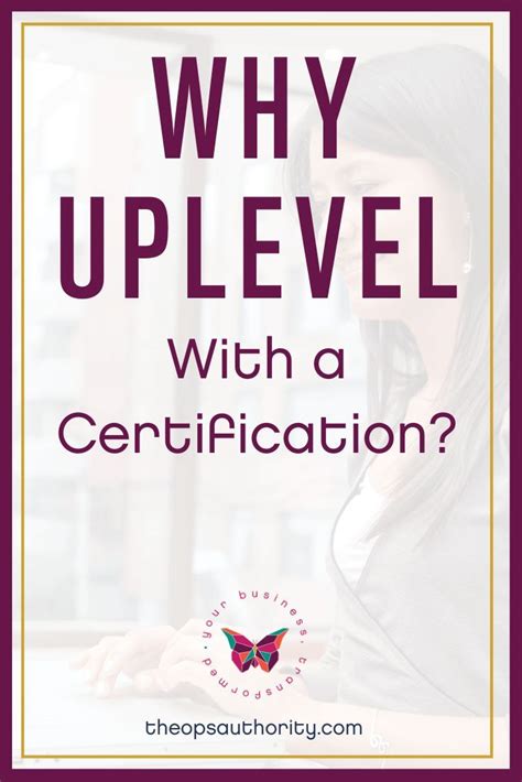 Why Uplevel With A Certification The Ops Authority Virtual