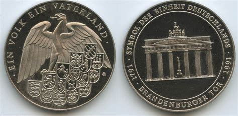 Deutschland Bundesrepublik Medaille 1991 Gy828 Symbol Der Einheit