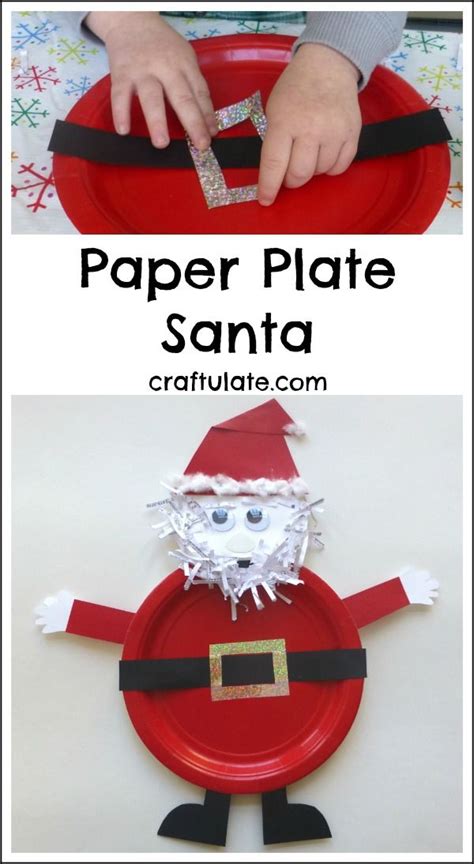 Paper Plate Santa Craft Santa Crafts Christmas Crafts To Sell