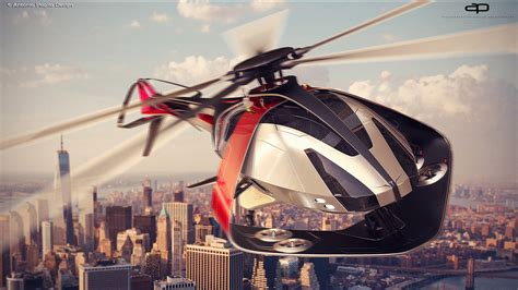 Tesla Electric Helicopter Concept By Antonio Paglia