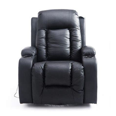 Homcom Pu Leather Heated Vibrating Massage Recliner Chair With Remote Black T Under 300