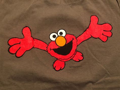 Large 90s Elmo Mens T Shirt Vintage 1990s Brown Etsy