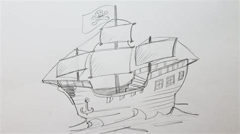 Simple Sketch Easy Ship Drawing Sketch Art Drawing