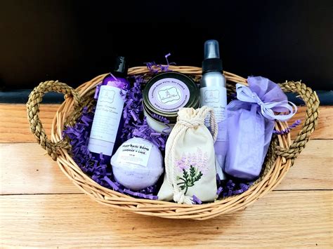 Lavender T Baskets Stress Relief Basket Aromatherapy Etsy