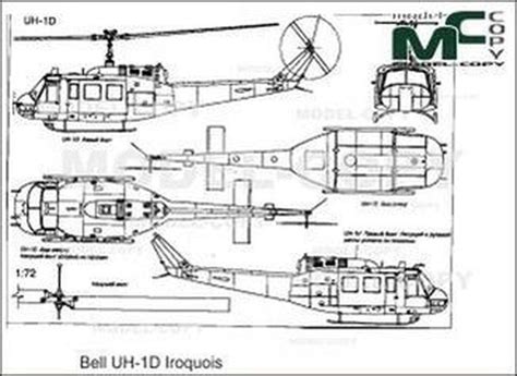 Bell Uh 1d Iroquois 2d Drawing Blueprints 20759 Model Copy