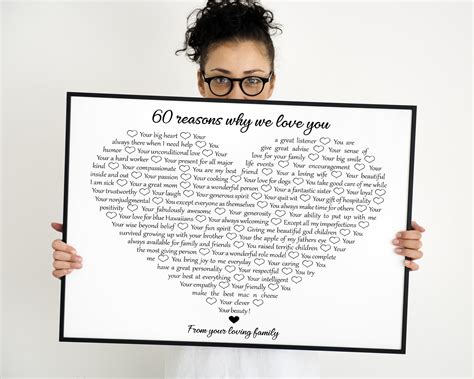 Reasons Why We Love You Things I Love About You Birthday Etsy