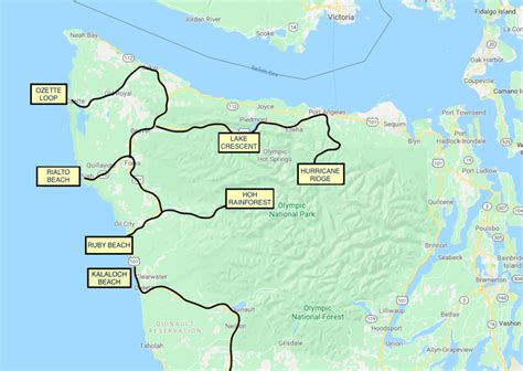 Olympic National Park Beaches Map