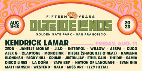 Outside Lands 2023 Announces Daily Lineups And Single Day Ticket On Sale