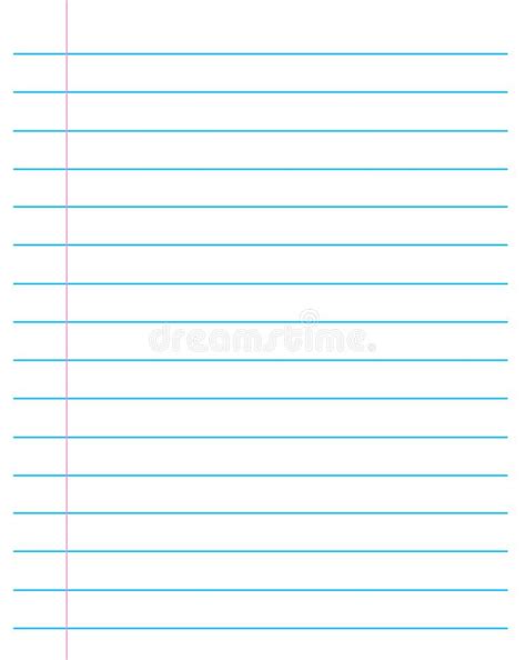 Ruled Paper Lined Page Blue Lined Paper With White Background Note