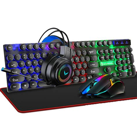 Gaming Keyboard And Mouse Combo With Mouse Pad104 Keys Mechanical