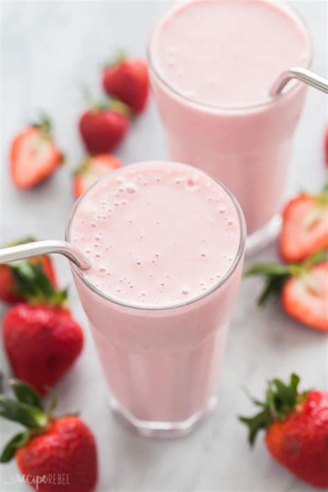 Healthy Strawberry Smoothie 4 Ingredients The Recipe Rebel