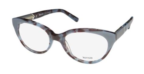 New Kensie Aspire Eyeglasses 50 17 135 Full Rim Cat Eye Blue Womens Plastic Bl Ebay
