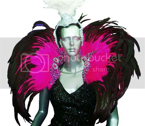 Feather Showgirl Drag Queen Cabaret Burlesque Costume Shoulder And Dress
