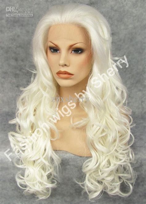 26 Long 1001 White Blonde Heavy Density Heat Friendly Fiber Front Lace