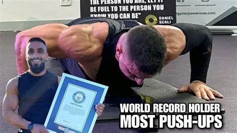 guinness book of world record holder with push ups in one hour daniel scali 💯🔥 youtube