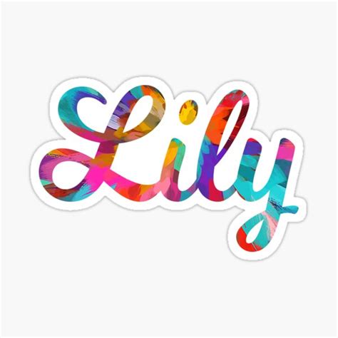 Lily Abstract Painting Girls Name Sticker For Sale By Comickitsch
