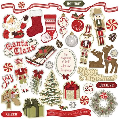 Stickers Sheet Scrapbook Sticker Christmas Printable Stickers For
