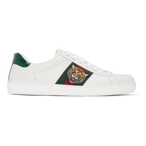 Gucci Tiger Ace Sneakers In White For Men Lyst