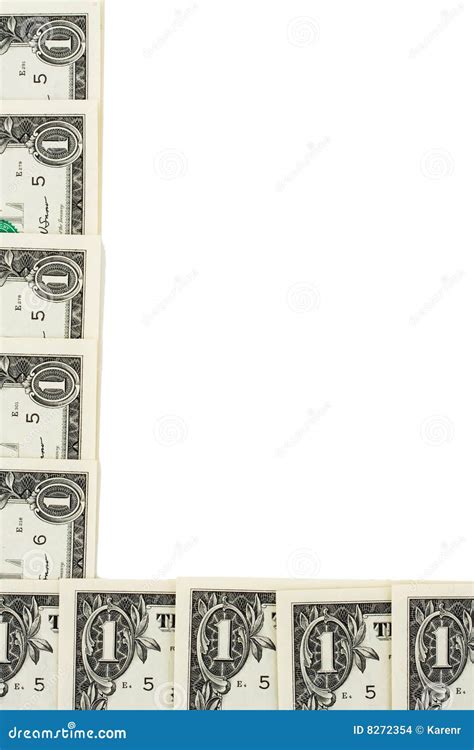 Dollar Bill Border Stock Photo Image Of White Frame 8272354