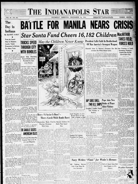 War Headlined 1941 Christmas Day Newspapers