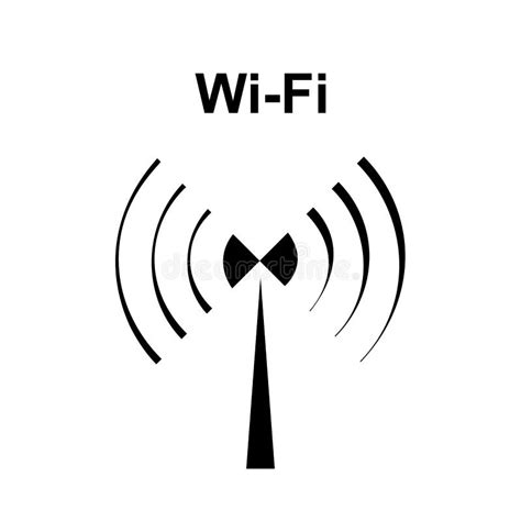 Simple Wifi Icon Hot Spot Vector Illustration Stock Vector
