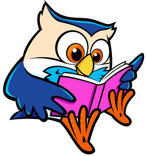 Cute Owl Reading A Book Img Mayonegg