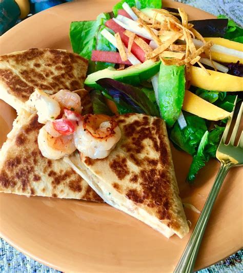 They are great to serve for lunch filled with seafood, lettuce, shrimp and more. Shrimp Quesadillas - Calling Me Home - Its Thyme 2 Cook ...