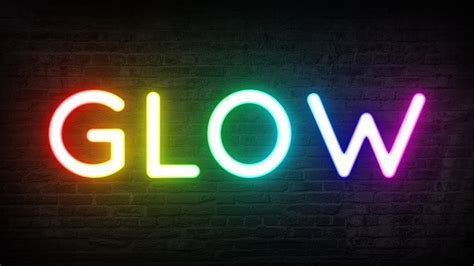 Glowing Text Effect Rainbow Neon Light Photoshop Tutorial Youtube