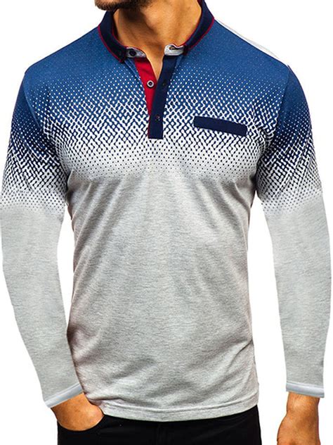 Lallc Mens Polo Shirt Golf Sports Long Sleeve T Shirt Jersey Casual