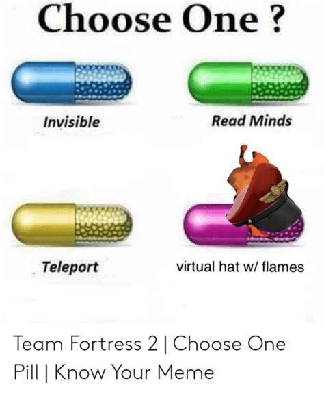 Choose One Read Minds Invisible Teleport Virtual Hat W Flames Team