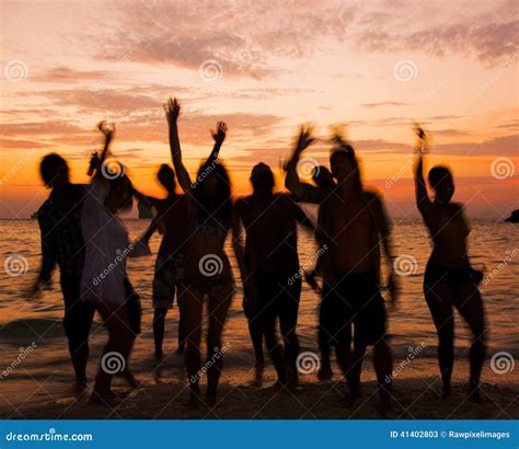 Beach Party Stock Image Image Of Motion Male Friendship 41402803