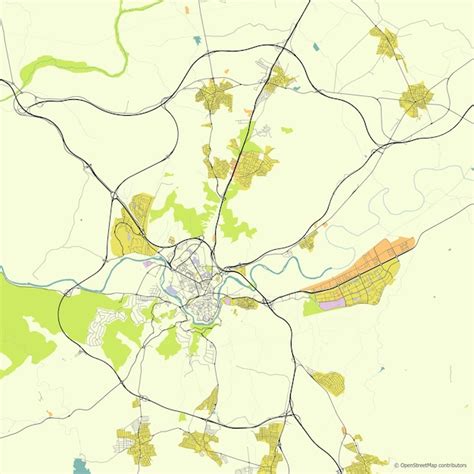 Mapa Vetorial Da Cidade De Toledo Espanha Vetor Premium