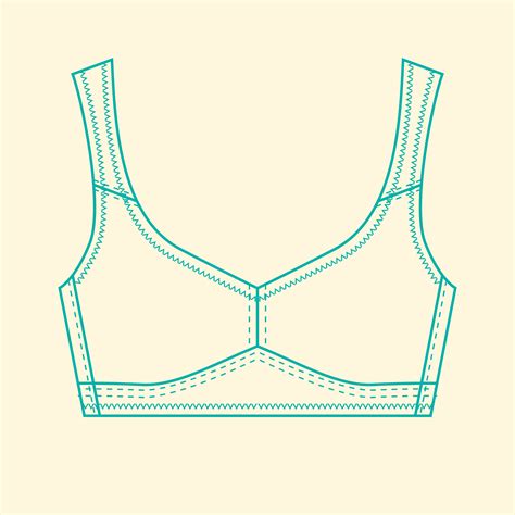 A Bra That Is Drawn In Blue Ink