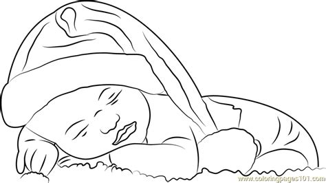 Sleeping Baby Coloring Pages