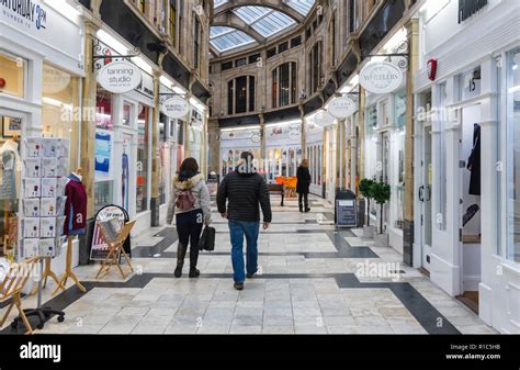 People Walking Through The Royal Arcade Shopping Centre A Small