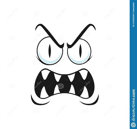 suspicious mad emoticon with angry face isolated stock vector illustration of vicious