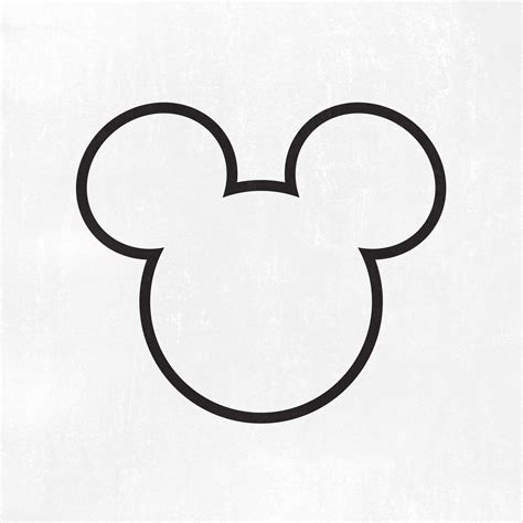 Mickey Head Outline svg Mickey svg dxf png instant | Etsy