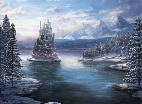 Snow Covered Island Mtg Art From Secret Lair Set By Alayna Danner Art