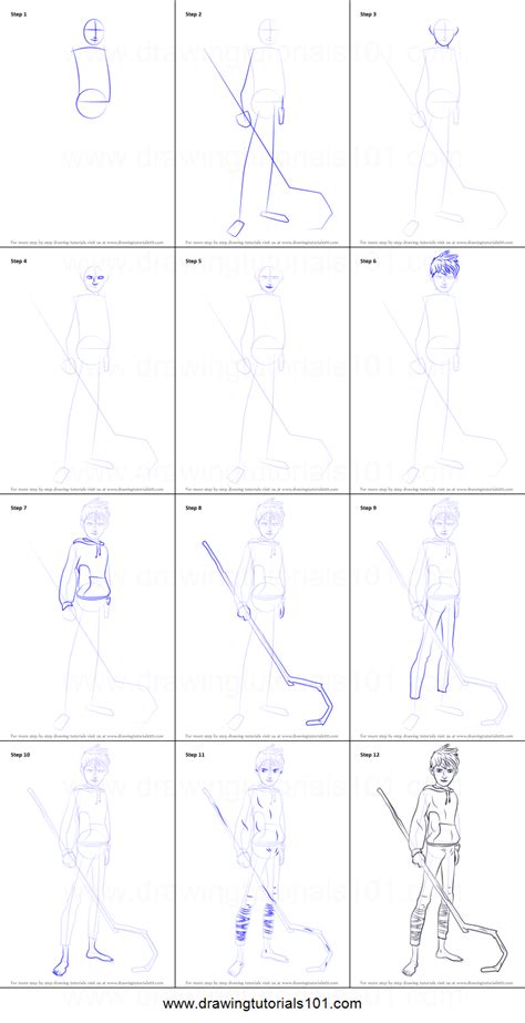 How To Draw Jack Frost From Rise Of The Guardians Printable Step By