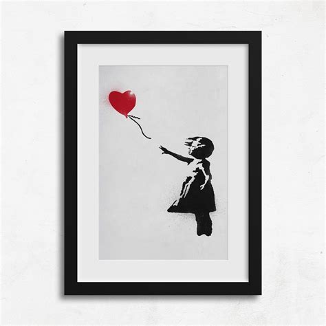 Banksy There Is Always Hope Balloon Girl Heart Graffiti Wall Art In