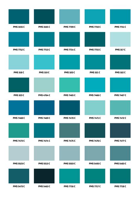 Aqua Pantone Color Chart Aqua Color Palette Color Palette Challenge