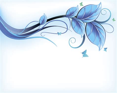 Elegant Leaves Art Background Vector 03 Free Download