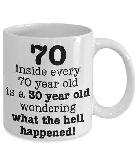 70th Birthday Coffee Mug Birthday Ts Woman 70 Years Old Etsy