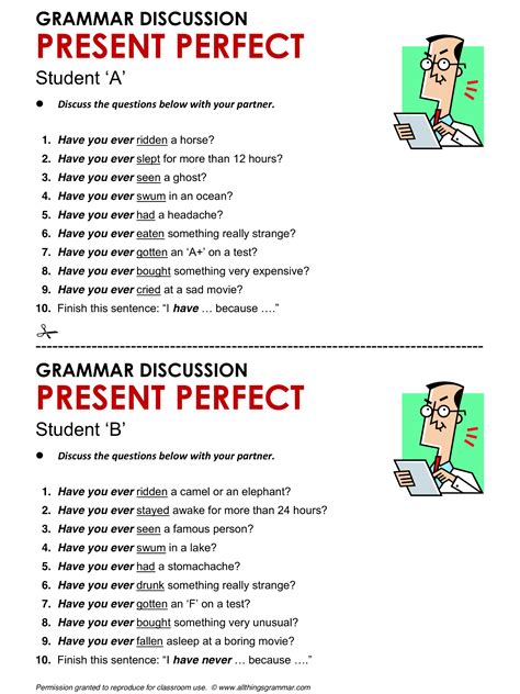 English Grammar Worksheets Present Perfect Tense Lousiana