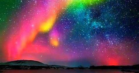 Rainbow Aurora Space Pinterest Aurora Borealis Iceland And Rainbows