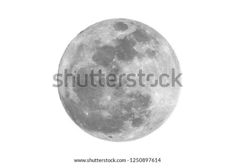 Full Moon On Isolated White Background Stock Photo Edit Now 1250897614