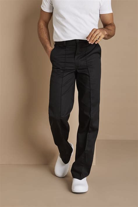 Mens Flat Front Trousers Black Shop All From Simon Jersey Uk