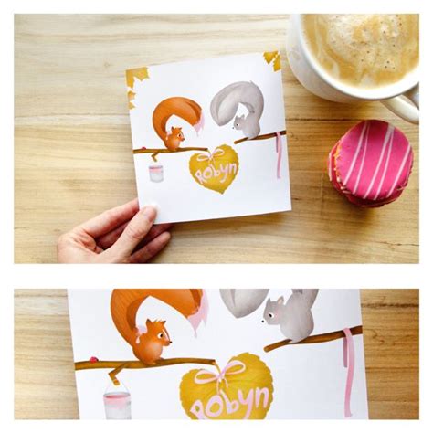 Squirrel Birthday Card By Inge Stolwijk Via Behance Birth Gift Roby
