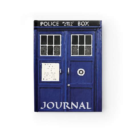 Tardis Hardcover Journal Ruled Line Inspired From Doctor Who Notebook